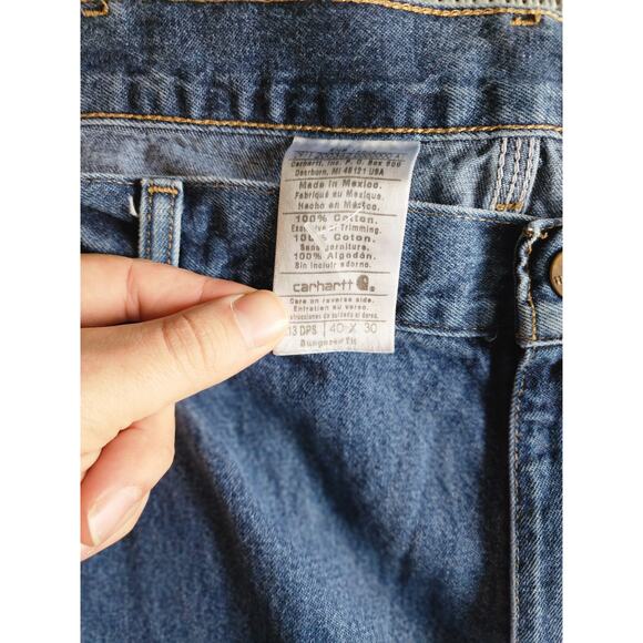 Carhartt Men's Jeans 40x30 Rugged Workwear Durable Blue Denim - Picture 3 of 6